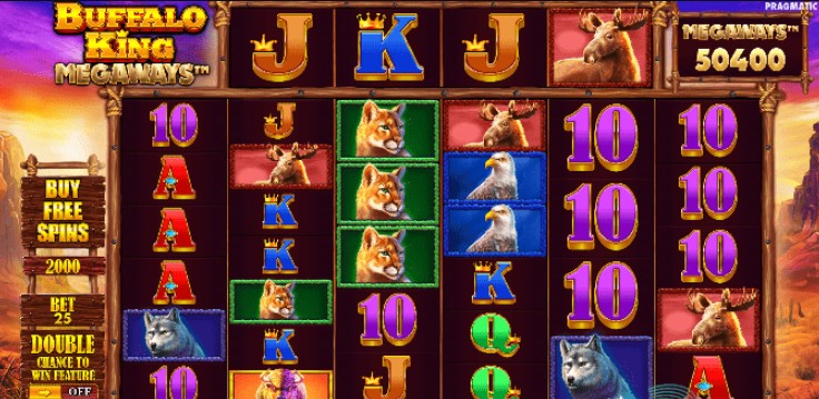 Filed under Buffalo King Megaways: expanded reel set in play