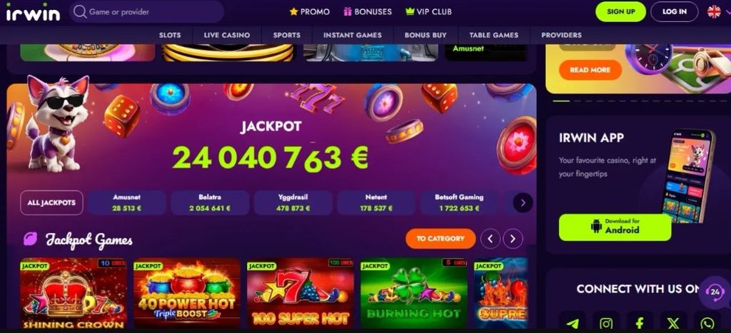 Filed under Irwin Casino: mining slot package on the promo page